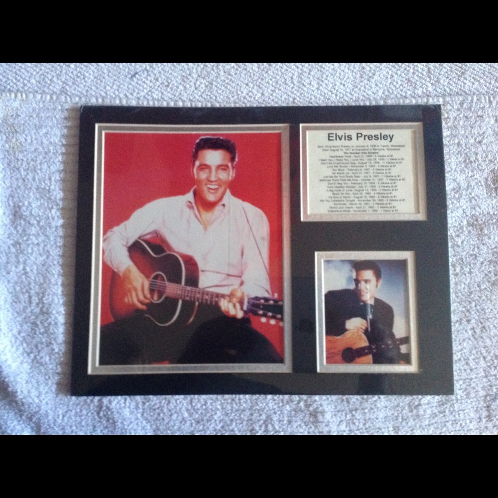 Elvis pictures in a frame mat